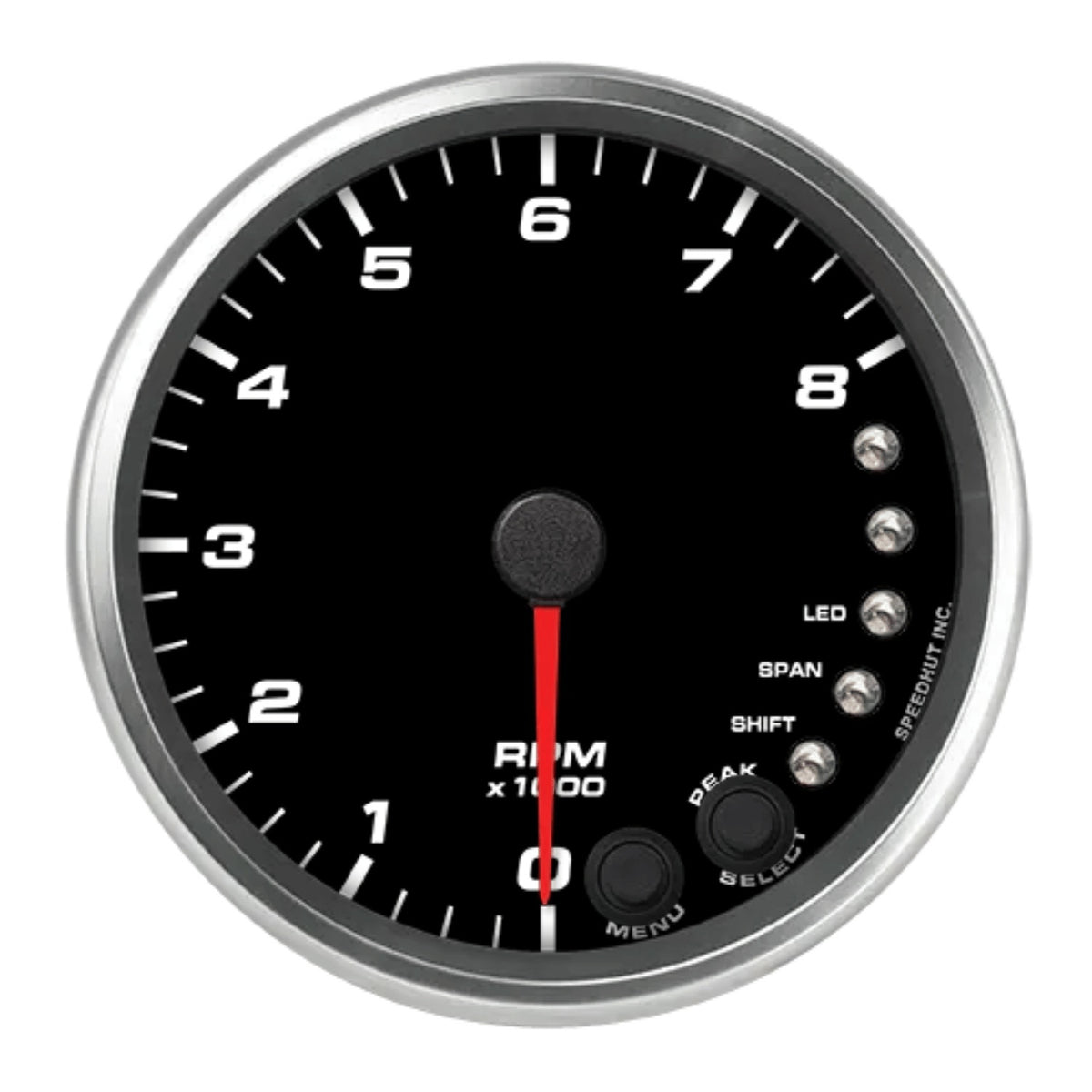 4in Tach 8K RPM Shift-light Black Face