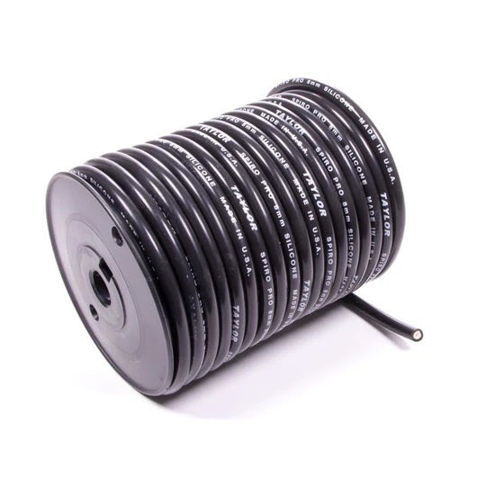 100' Spool 8mm Black Spiro Wound Plug Wire