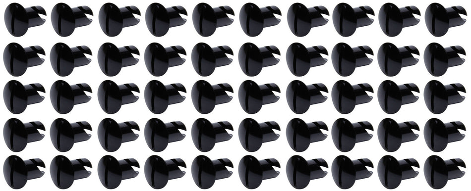 Oval Head Dzus Buttons .500 Long 50 Pack Black