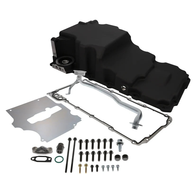 LS Low Profile Retrofit Black Oil Pan