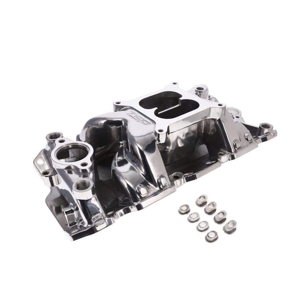57-95 SBC Air Gap Intake Polished Dual Plane