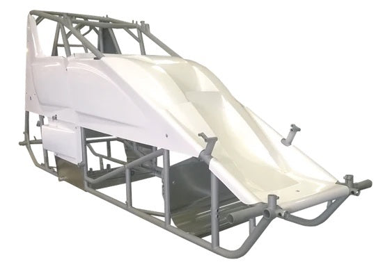 Sprint Car Kit B X-Wedge White Inside Rail Body