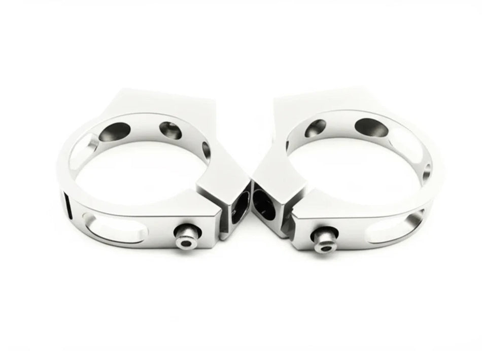 Billet Clamp 2.5 inch Silver 2 Pack