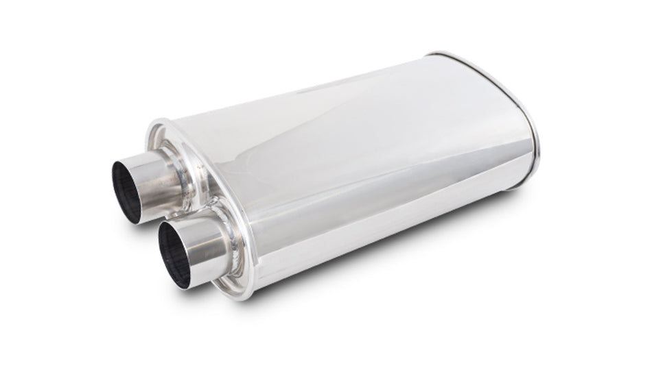 STREETPOWER Oval Muffler 2.50in Inlet/Outlet