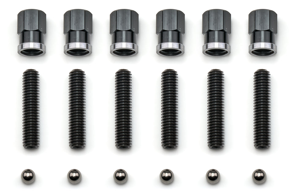 Gear Cover Kit High Nut Alum Short Blk 6-Bolt