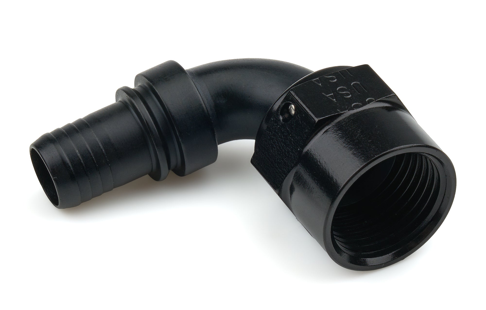 8an 90-Deg Race Crimp Hose End Black
