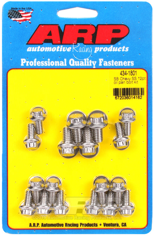 SBC S/S Oil Pan Bolt Kit 12pt.