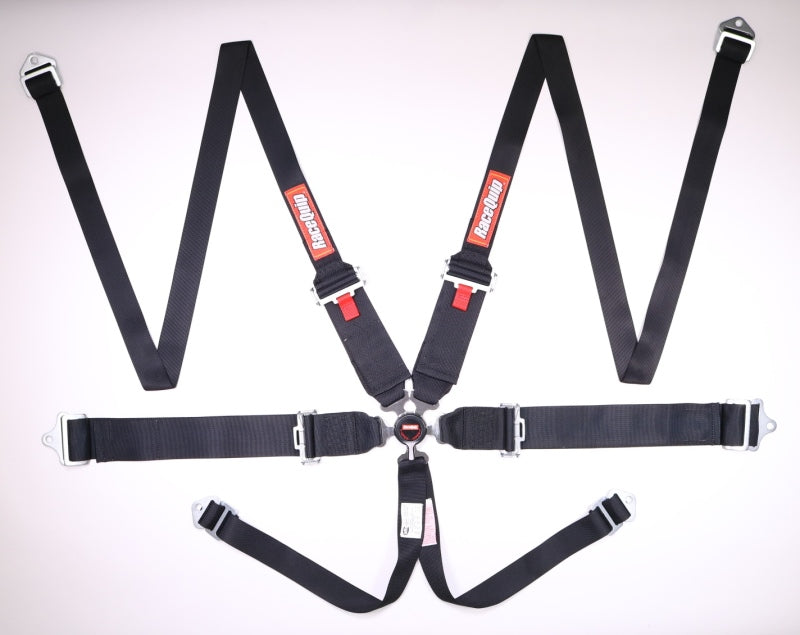 6pt Harness Camlock HNR Black SFI