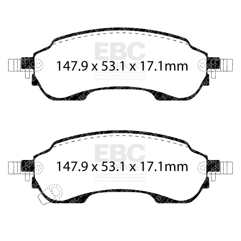 EBC 2023+ Ford Bronco 2.7TT Greenstuff Rear Brake Pads