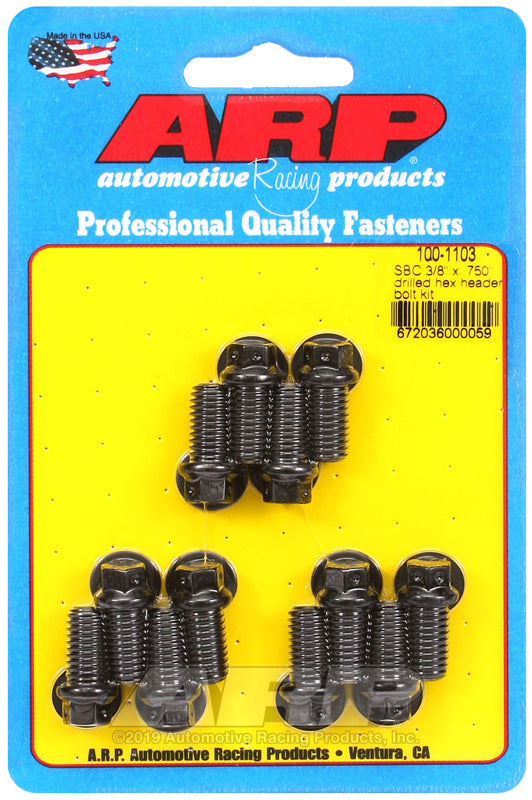Header Bolt Kit - 6pt. 3/8 x .750 UHL (12)