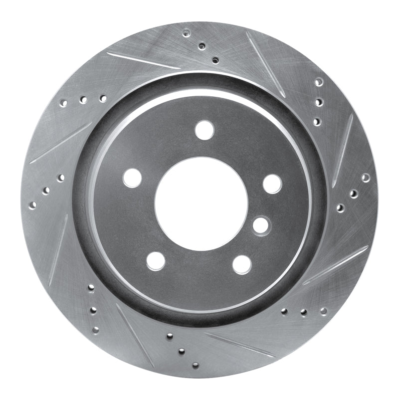 R1 95-02 BMW M3 Left Rear Drilled & Slotted Silver Brake Rotor