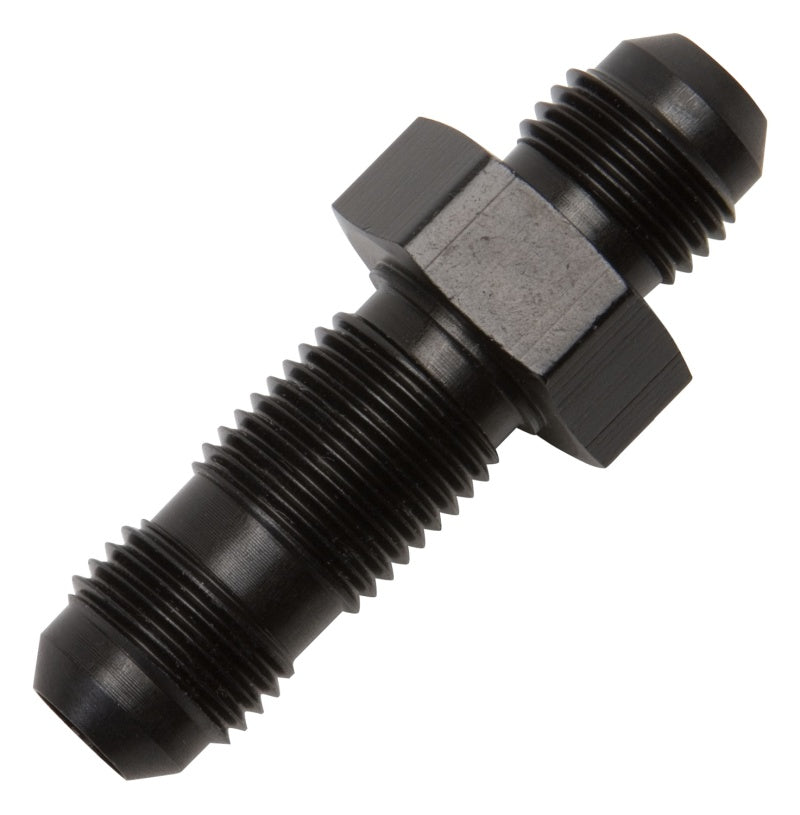 #6 Str Bulkhead Fitting Black
