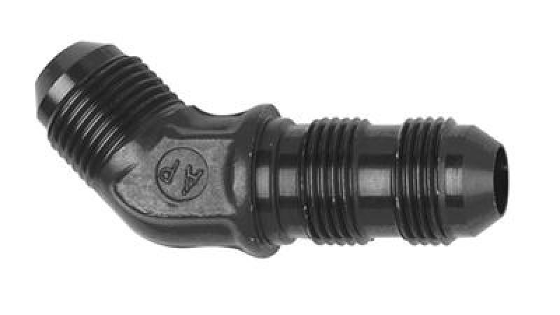 8an 45-Degree Bulkhead Fitting - Black