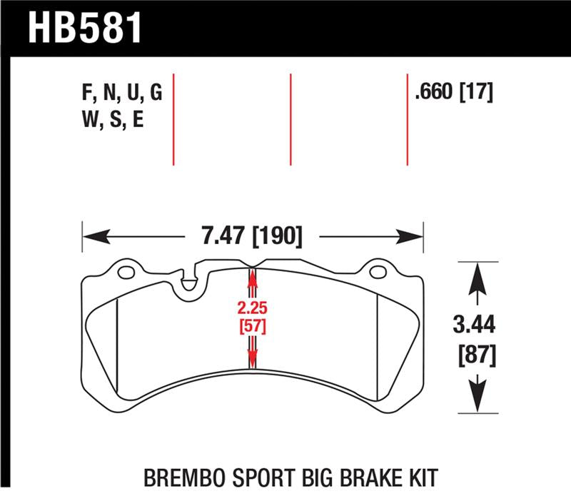 Hawk Brembo Caliper Family J/N HPS 5.0 Brake Pads