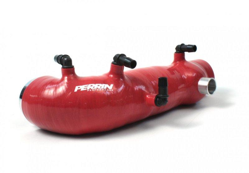 PERRIN 22-24 Subaru WRX / 20-25 LGT & OBXT Turbo Inlet Hose w/Turbo Adapter Flange (Long) - Red