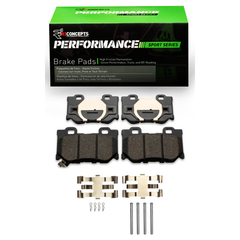 R1 2008-2025 Infiniti Q50 Rear R1 Performance Sport Pads & Hardware Kit