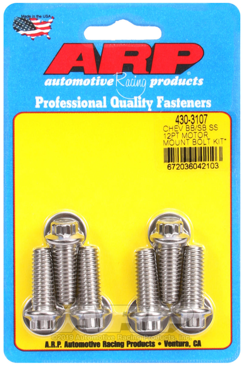 Motor Mount Bolt Kit 12pt. Chevy