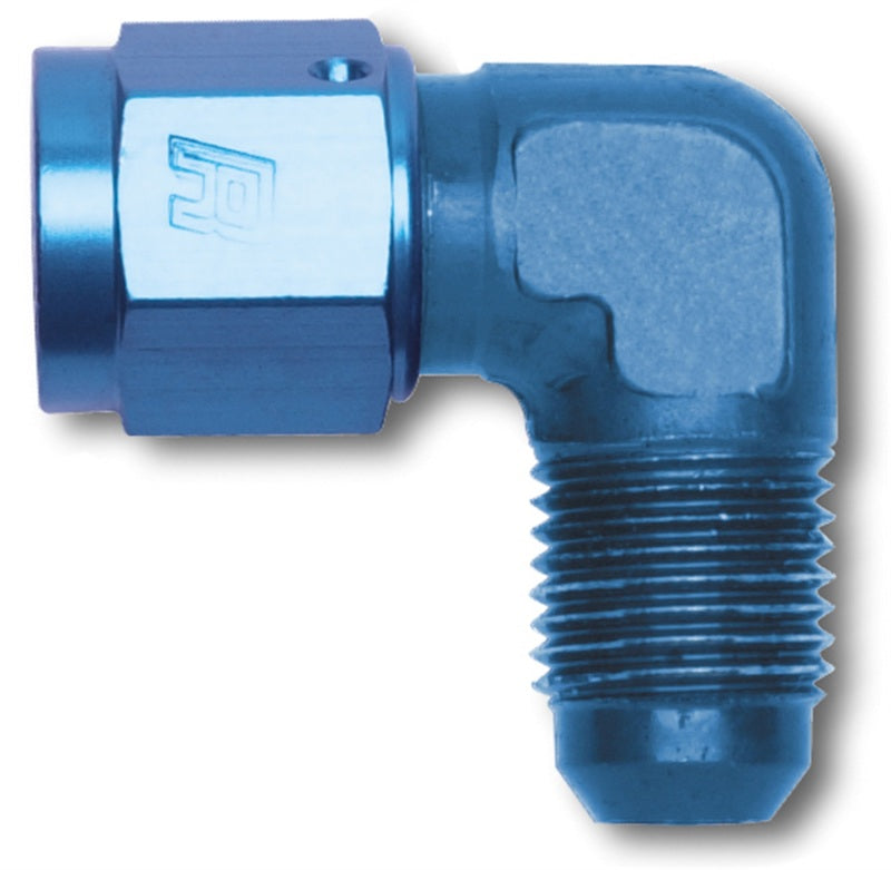 10AN 90Deg Swivel Union Blue