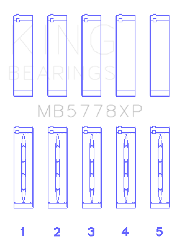 King Engine Bearings Audi/VW 1.8/2.0 TSI/TFSI Performance Main Bearing Set - Size STD