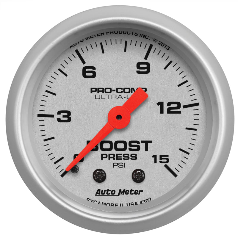 2-1/16 U/L Boost Gauge 0-15psi