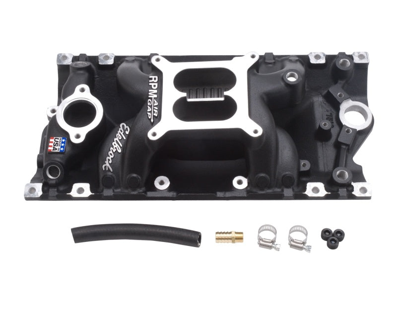 SBC Performer RPM A/G Manifold - Black
