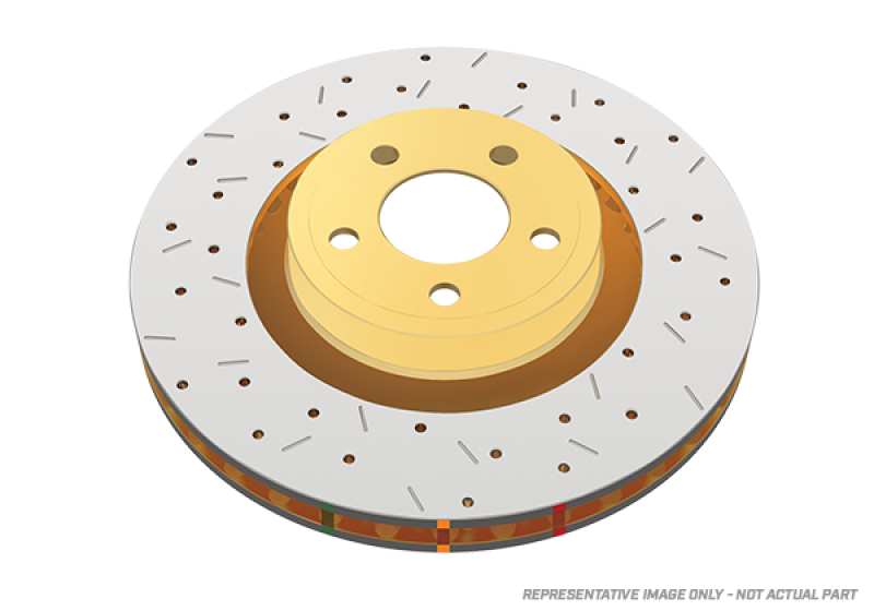 DBA 04-17 Subaru WRX STi Rear Cross Drilled & Slotted 4000 XS Series Rotor