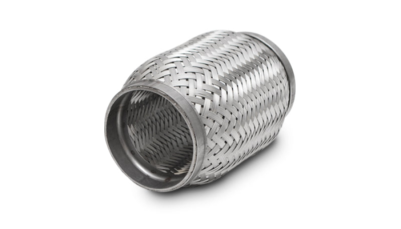 Vibrant SS Flex Coupling with Inner Braid Liner 2in inlet/outlet x 4in flex length