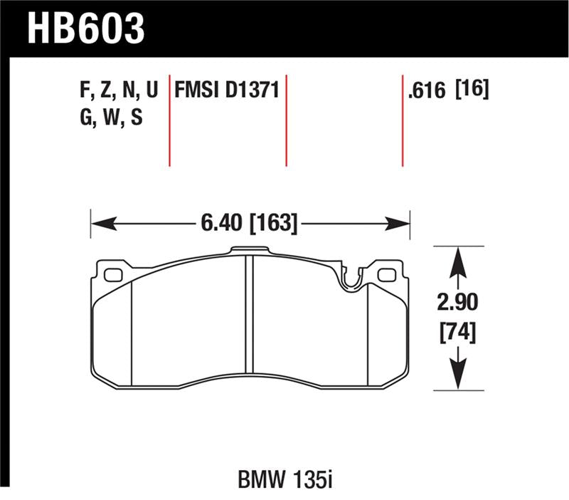 Hawk BMW 135i HT-10 Race Front Brake Pads