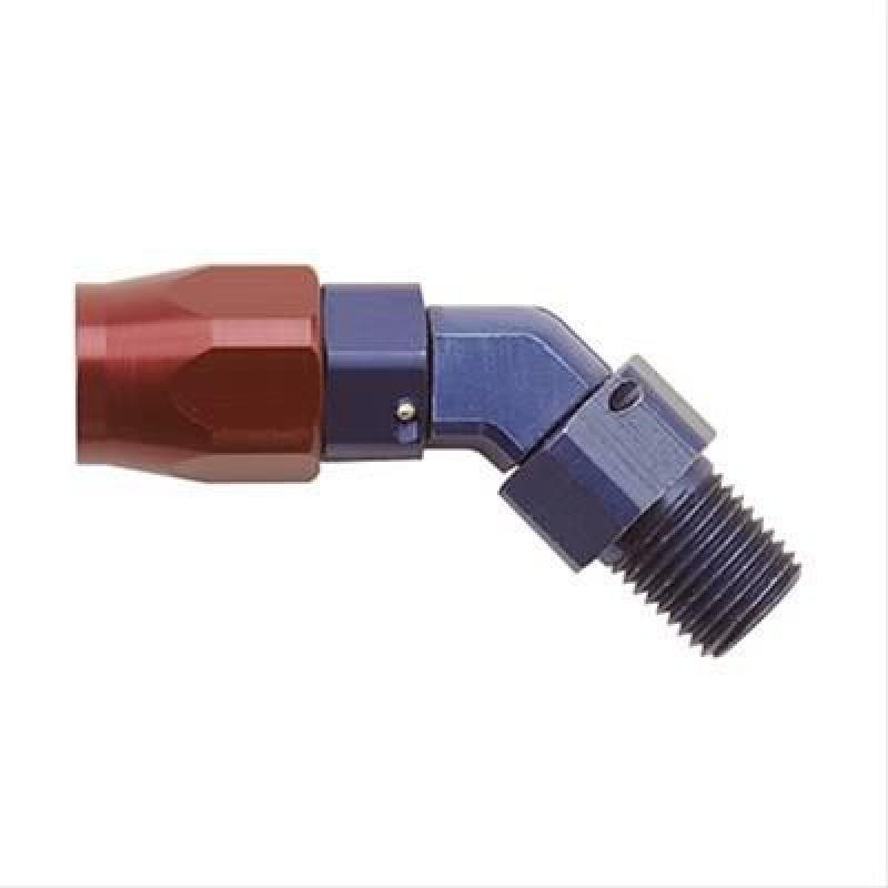 #10 45 Deg  x 1/2 MPT Hose End Black
