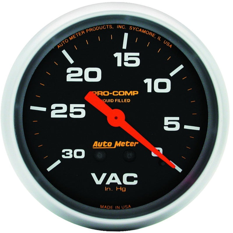 Vacuum  30 IN.Hg. LFG