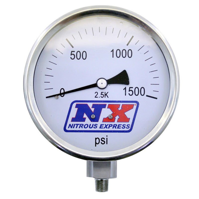 Nitrous Pressure Gauge 4in Dia High Accuracy