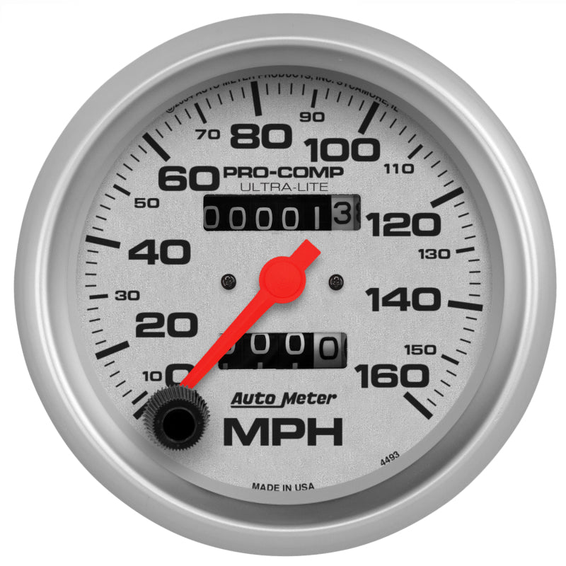 3-3/8in Ultra-Lite 160mph Speedometer