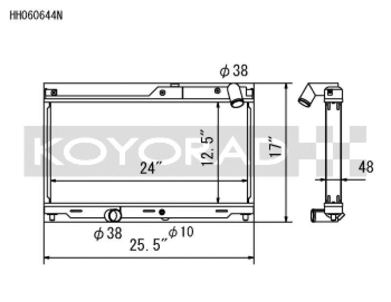 Koyo 93-95 Mazda RX-7 1.3L Turbo N-FLO (Dual Pass) Radiator