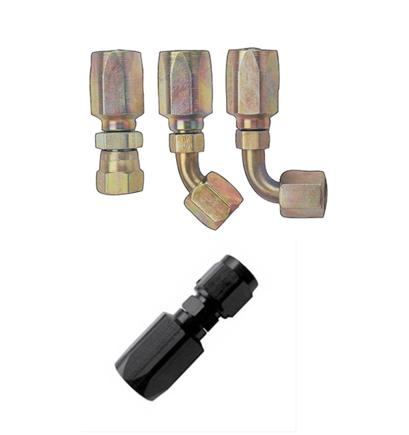 Hose Fitting #6 90 Deg Steel - Power Steering