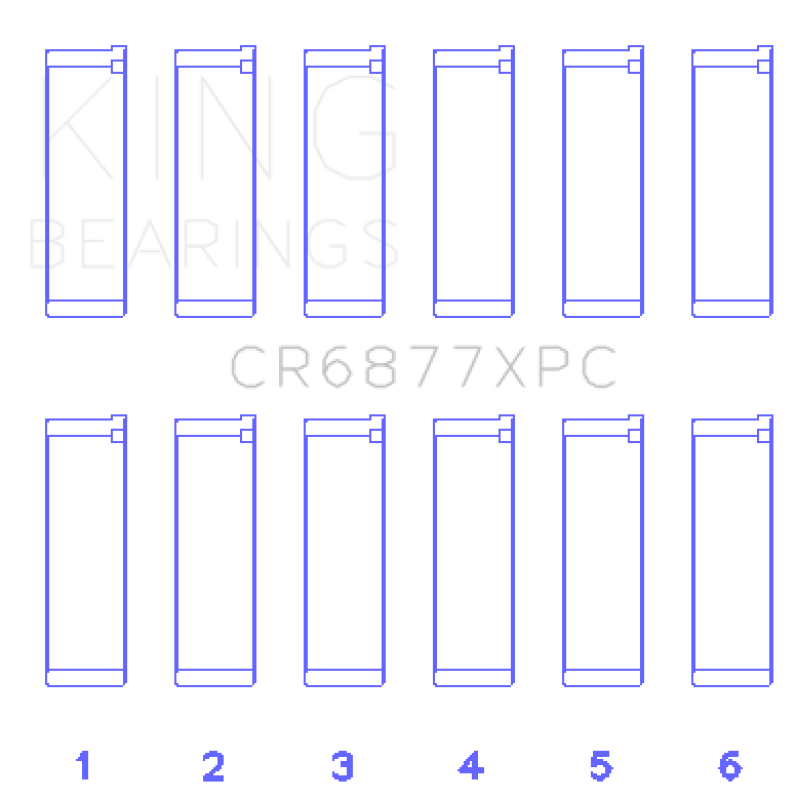 King Engine Bearings BMW S54B32 3.2L Coated Performance Rod Bearing Set