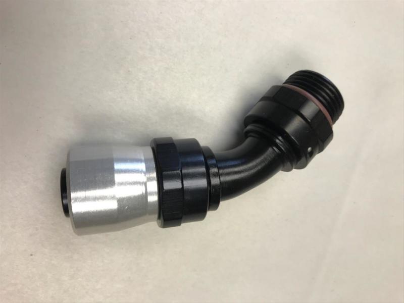 #12 45 Degree Hose Fitting - Crimp Style