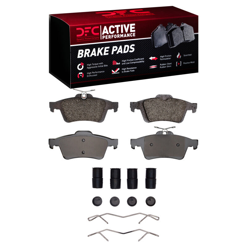 DFC 07-13 Mazda Mazdaspeed3 Rear Active Performance Pads and Hardware Kit