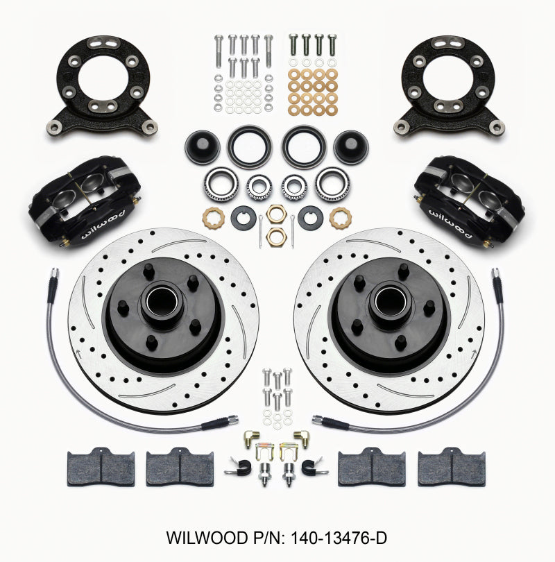Front Disc Brake Kit 65- 69 Mustang Drilled