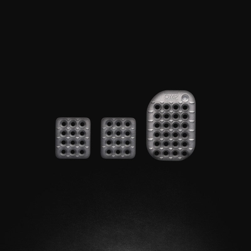 3 Pedal Set Sandblasted Aluminum