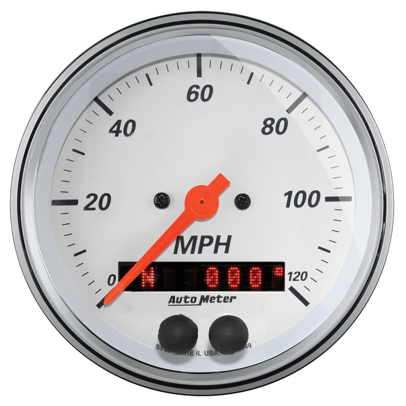 3-3/8 Speedometer 120MPH GPS Arctic White Series