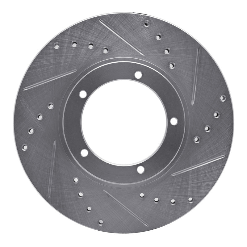 R1 67-88 Porsche 911 Front Right Drilled & Slotted Silver Brake Rotor