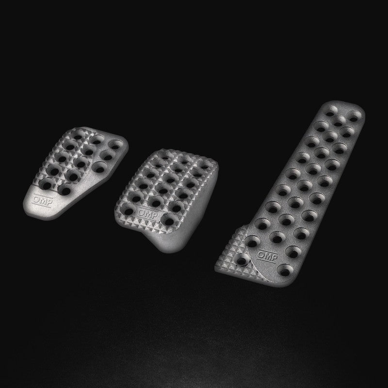 3 Pedal Set Sandblasted Aluminum w/ Long Gas Ped