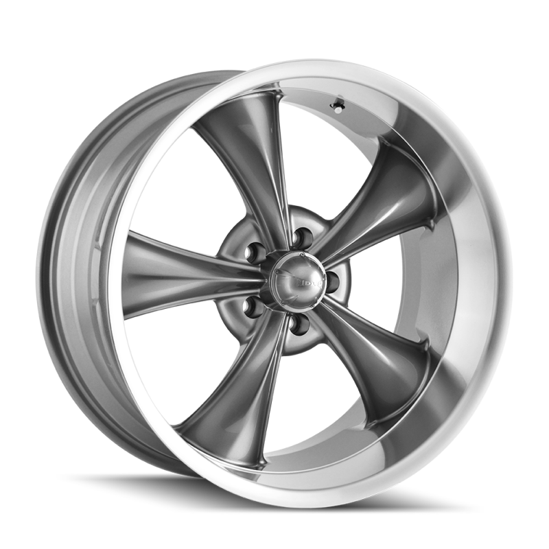 Ridler 695 20x8.5 / 5x127 BP / 0mm Offset / 83.82mm Hub Gloss Grey Machined Wheel