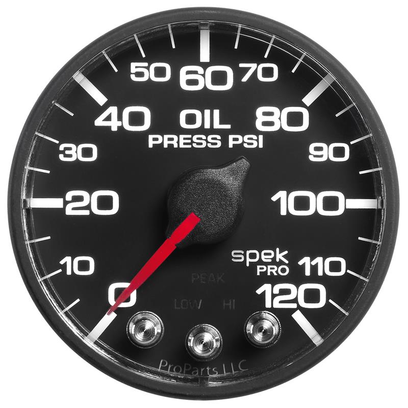 Spek-Pro 2-1/16 Oil Press. Gauge w/Peak Mem.