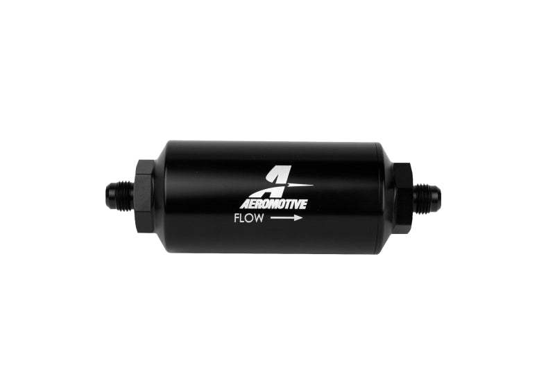 6an Inline Fuel Filter 10 Micron 2in OD Black