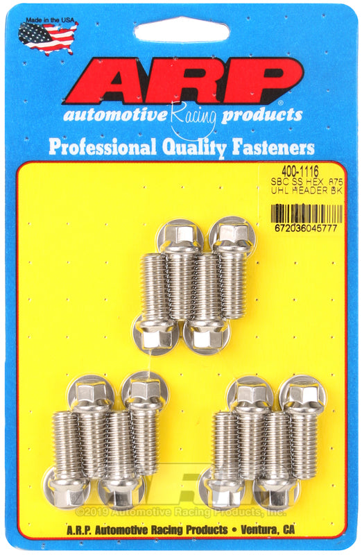 Header Bolt Kit - 6pt. 3/8 x .875 UHL (12)
