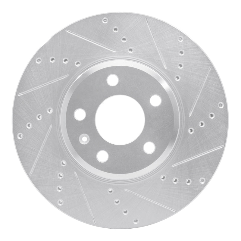 R1 08-25 Audi A4 (USA/Canada) Front Right Drilled & Slotted Silver Brake Rotor