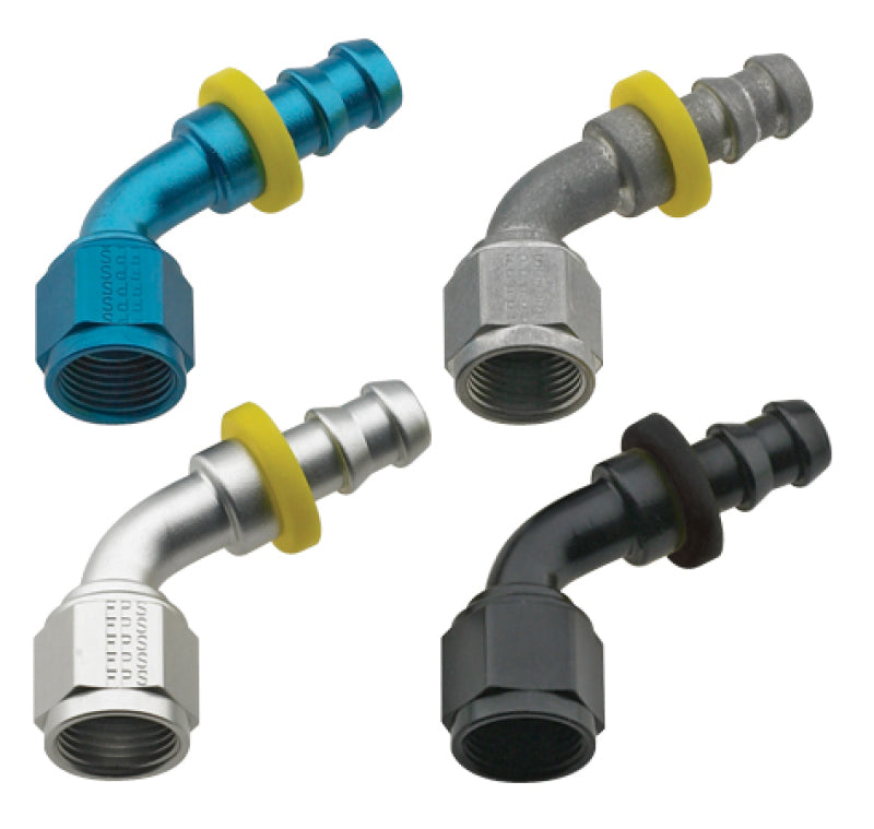 Hose Fitting #10 60 Deg Push Lock Black