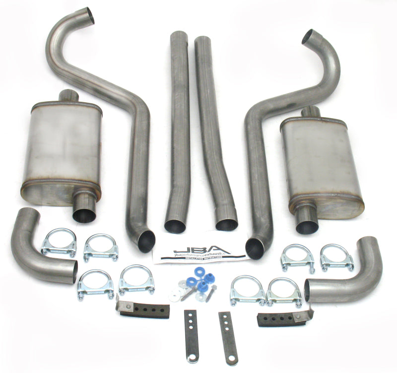 Exhaust System w/Turndws - 67-70 Mustang
