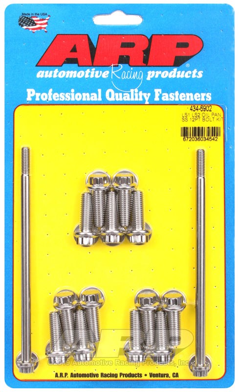 S/S Oil Pan Bolt Kit 12pt. LS1/LS2